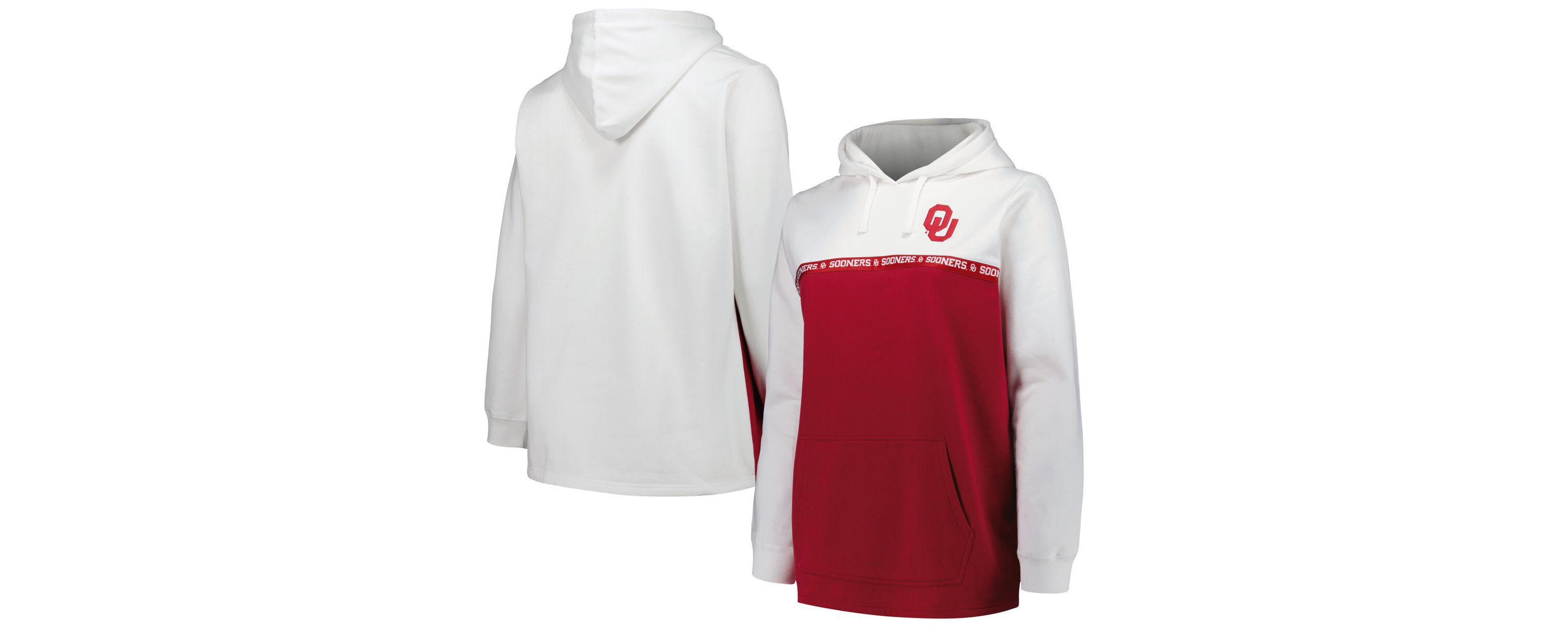 NCAA Oklahoma Sooners Plus Size Taping Pullover Hoodie