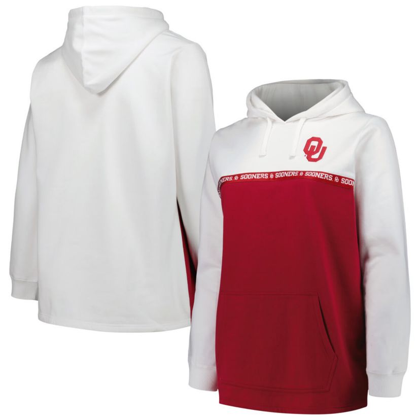 NCAA Oklahoma Sooners Plus Size Taping Pullover Hoodie