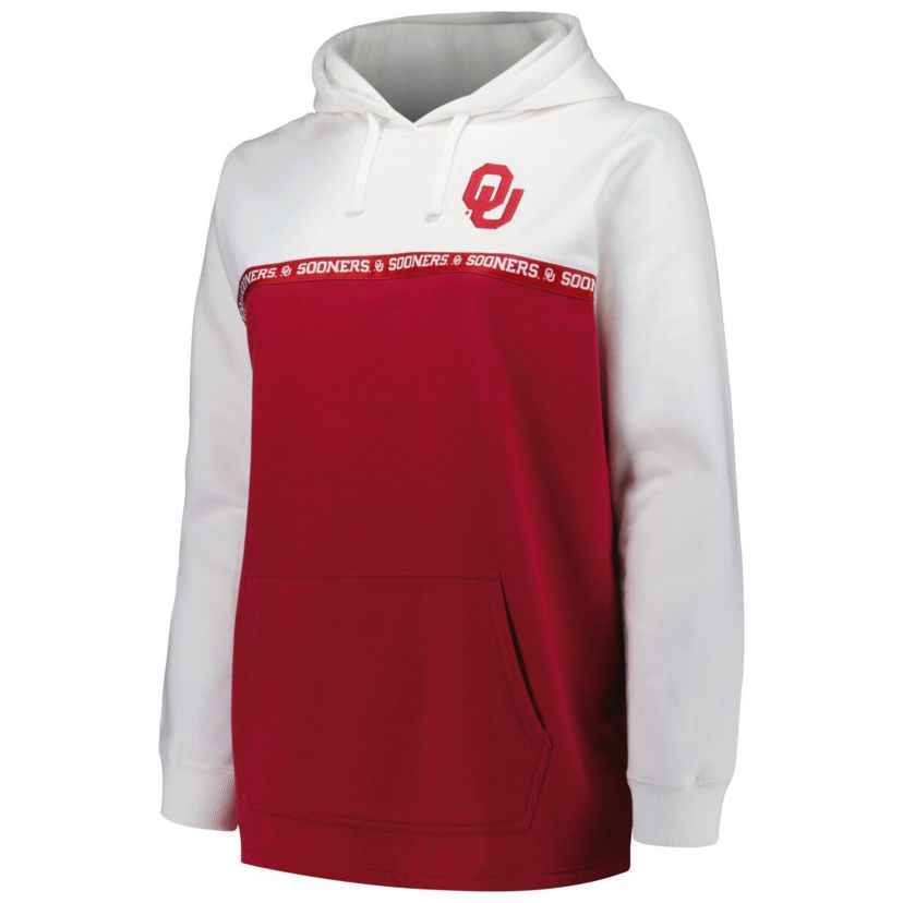 NCAA Oklahoma Sooners Plus Size Taping Pullover Hoodie