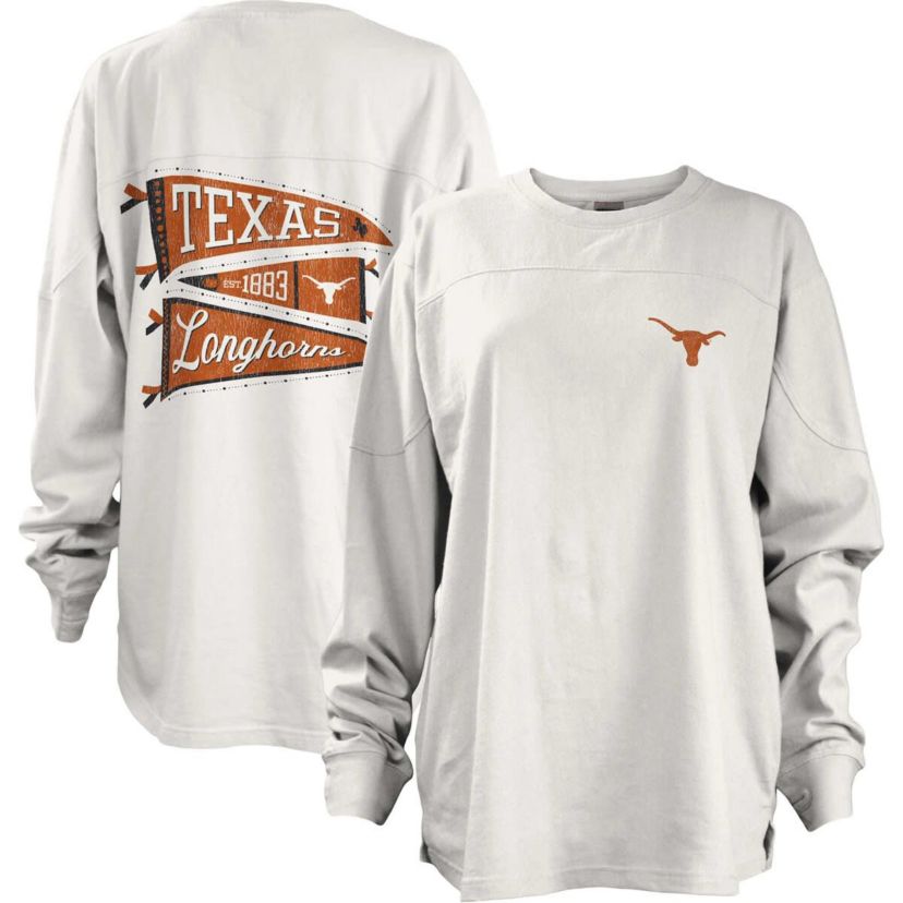 NCAA Texas Longhorns Pennant Stack Oversized Long Sleeve T-Shirt