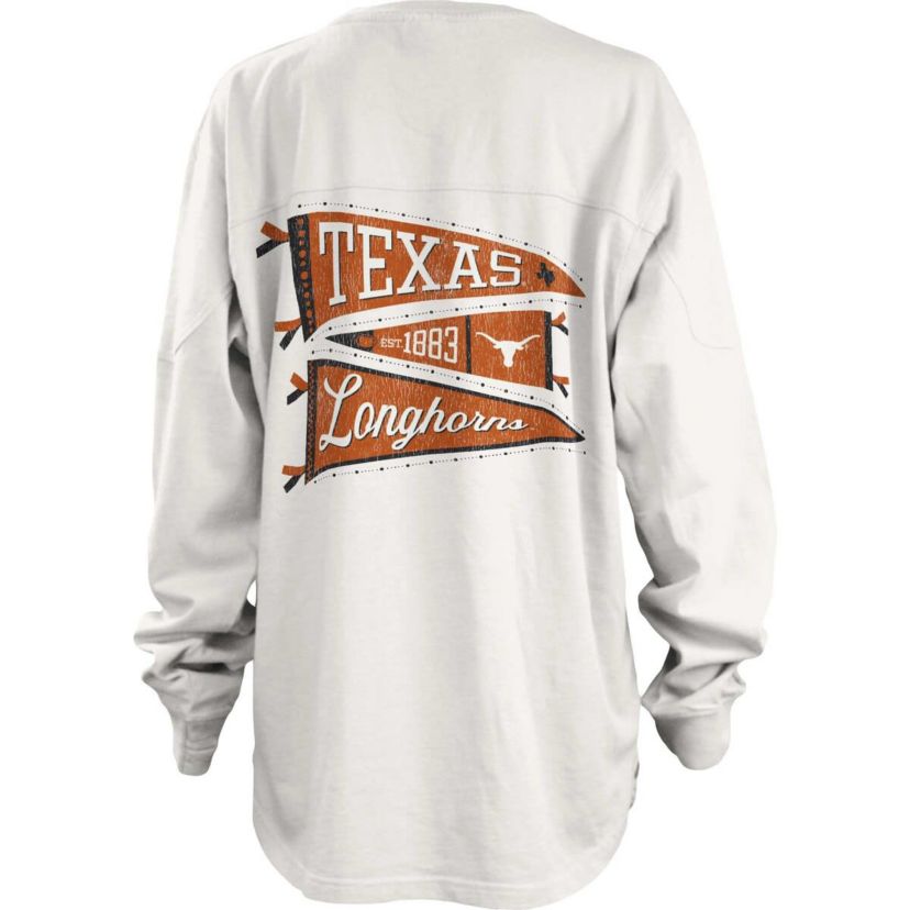 NCAA Texas Longhorns Pennant Stack Oversized Long Sleeve T-Shirt
