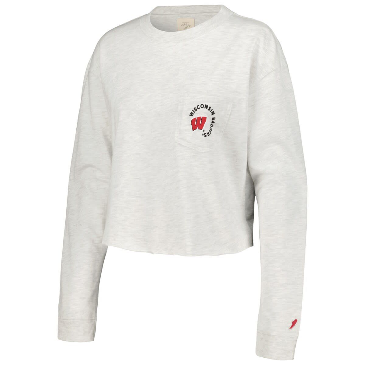 NCAA Wisconsin Badgers Clothesline Midi Long Sleeve Cropped T-Shirt