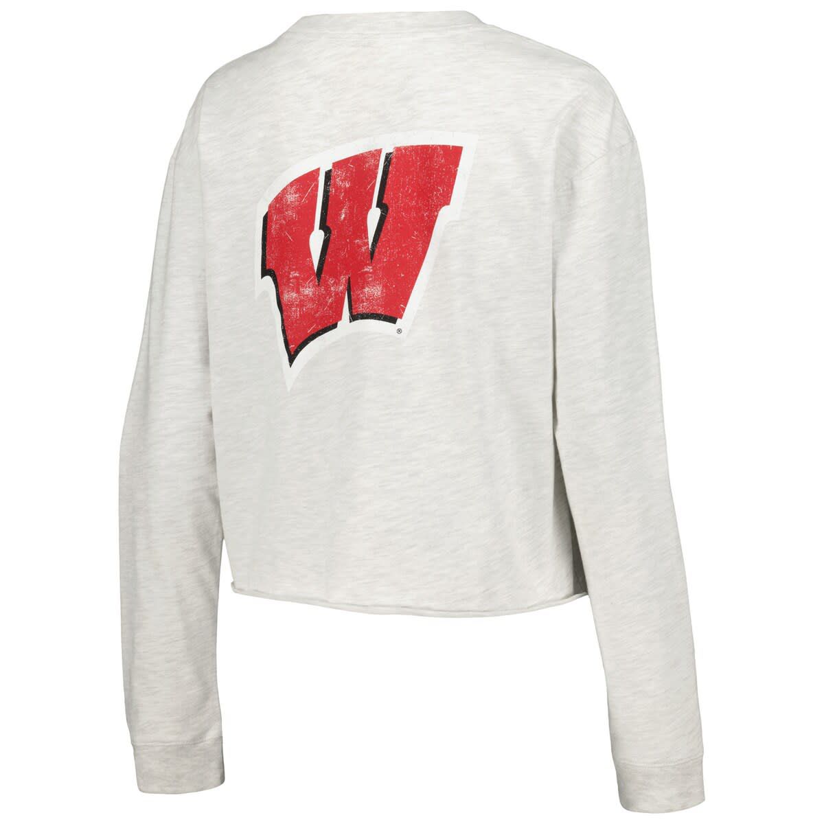 NCAA Wisconsin Badgers Clothesline Midi Long Sleeve Cropped T-Shirt