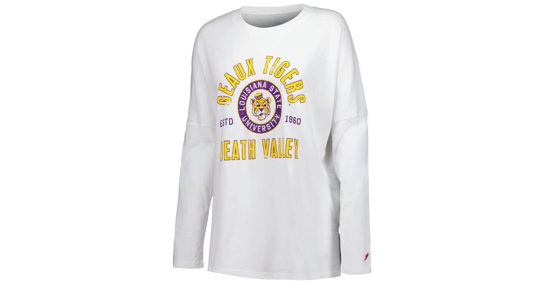 NCAA LSU Tigers Clothesline Oversized Long Sleeve T-Shirt