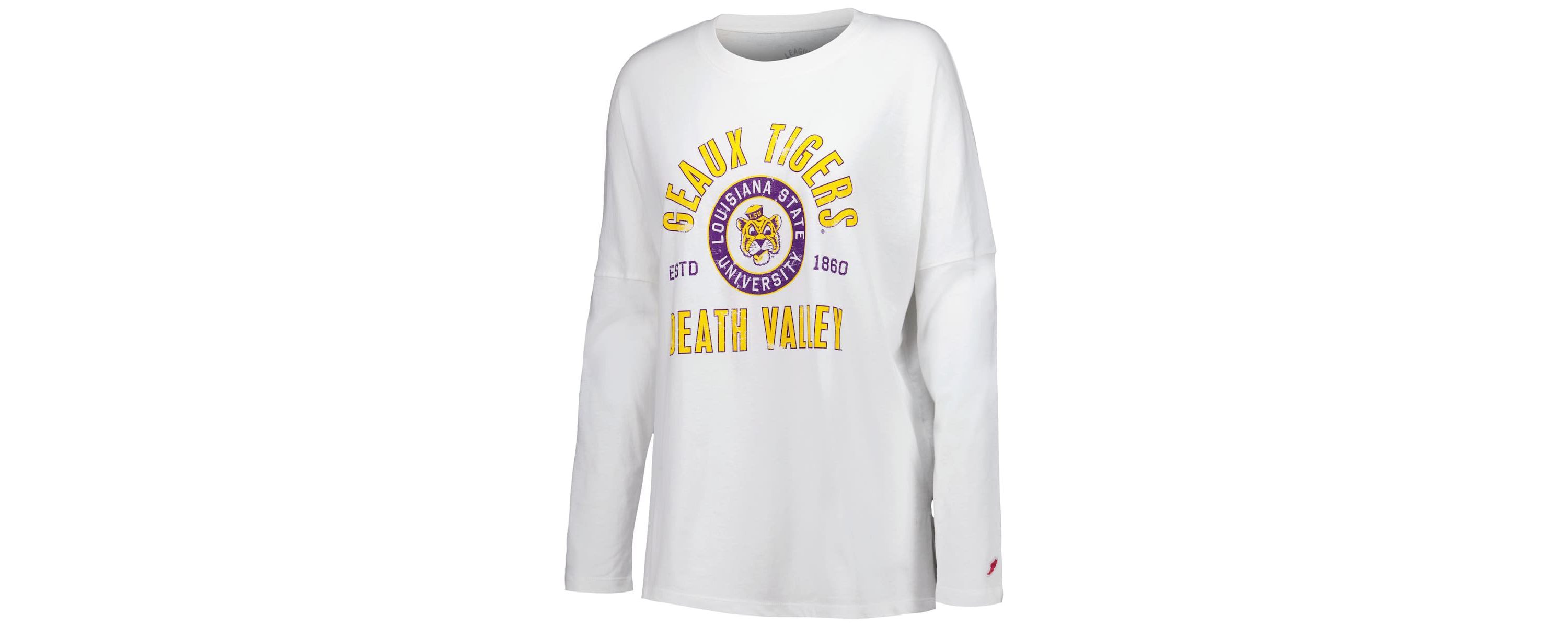 NCAA LSU Tigers Clothesline Oversized Long Sleeve T-Shirt