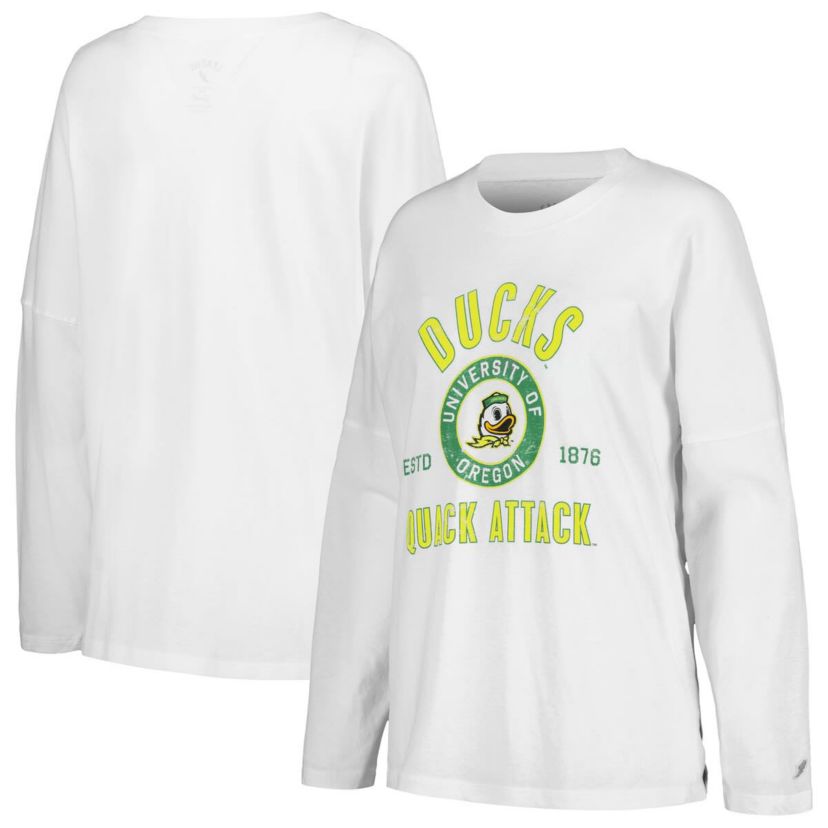 NCAA Oregon Ducks Clothesline Oversized Long Sleeve T-Shirt
