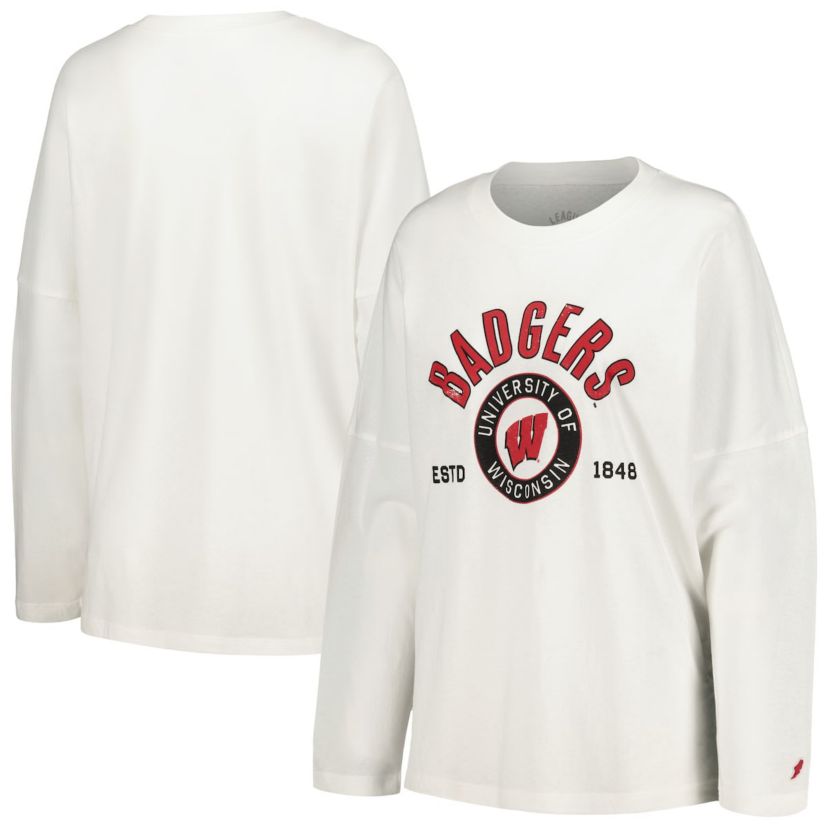 NCAA Wisconsin Badgers Clothesline Oversized Long Sleeve T-Shirt