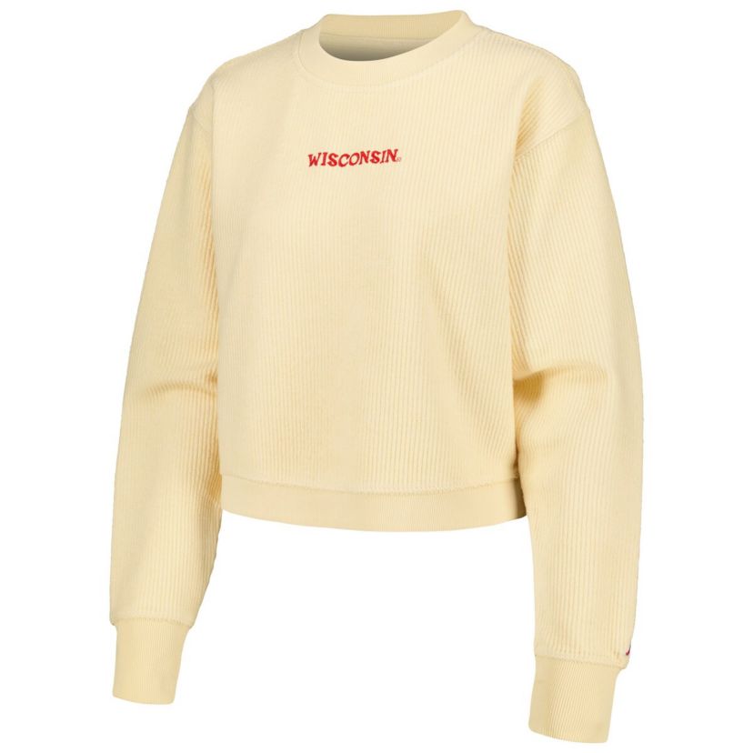 NCAA Wisconsin Badgers Timber Cropped Pullover Sweatshirt