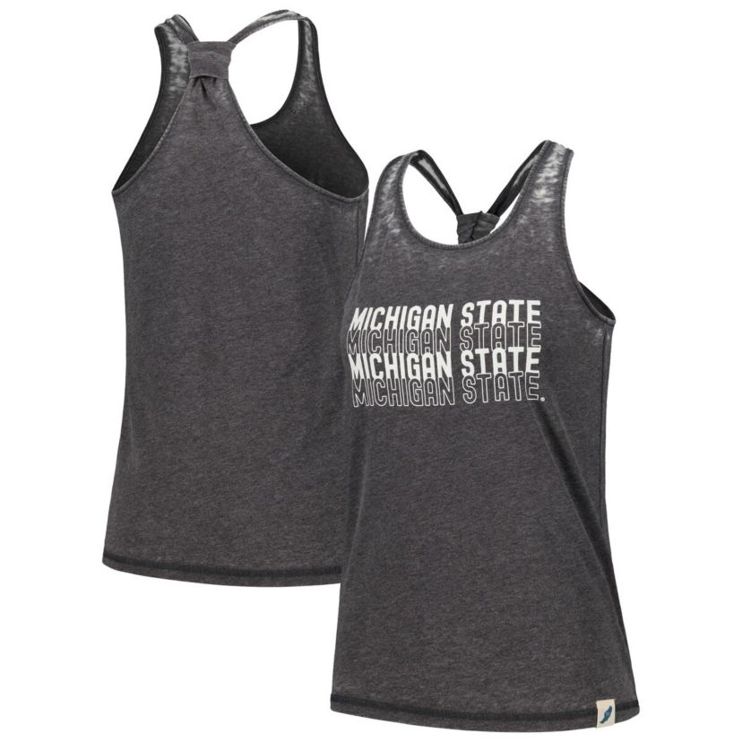 NCAA Michigan State Spartans Stacked Name Racerback Tank Top