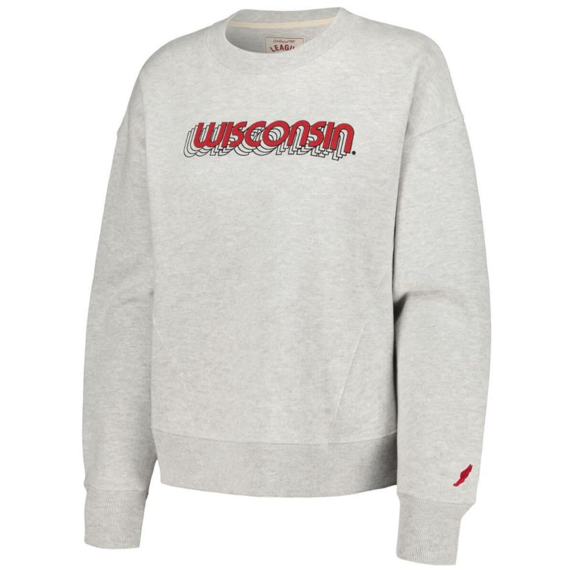 NCAA Wisconsin Badgers Boxy Pullover Sweatshirt