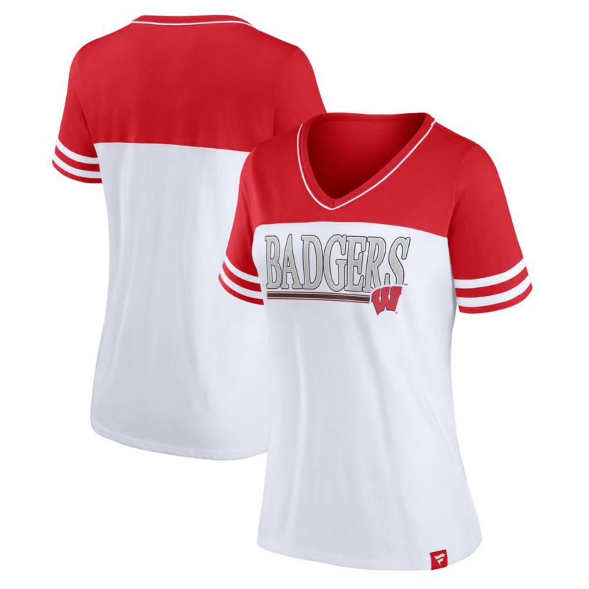 NCAA Wisconsin Badgers Plus Size Field Game V-Neck T-Shirt