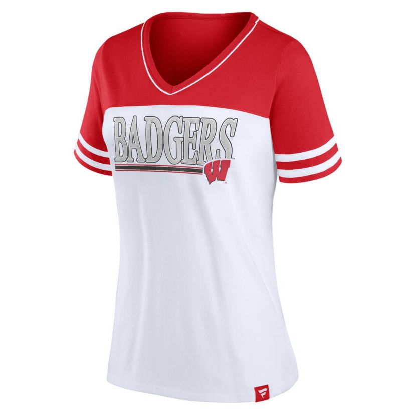 NCAA Wisconsin Badgers Plus Size Field Game V-Neck T-Shirt