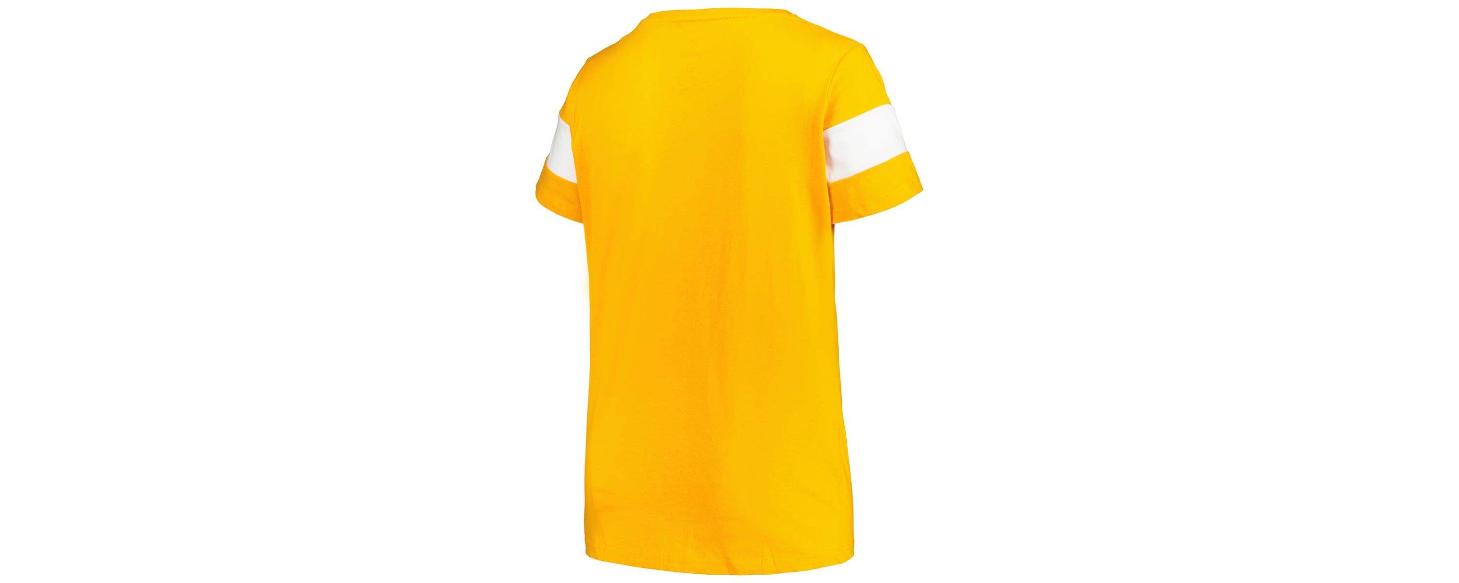 NCAA Tennessee Tennessee Volunteers Plus Size Arched City Sleeve Stripe V-Neck T-Shirt