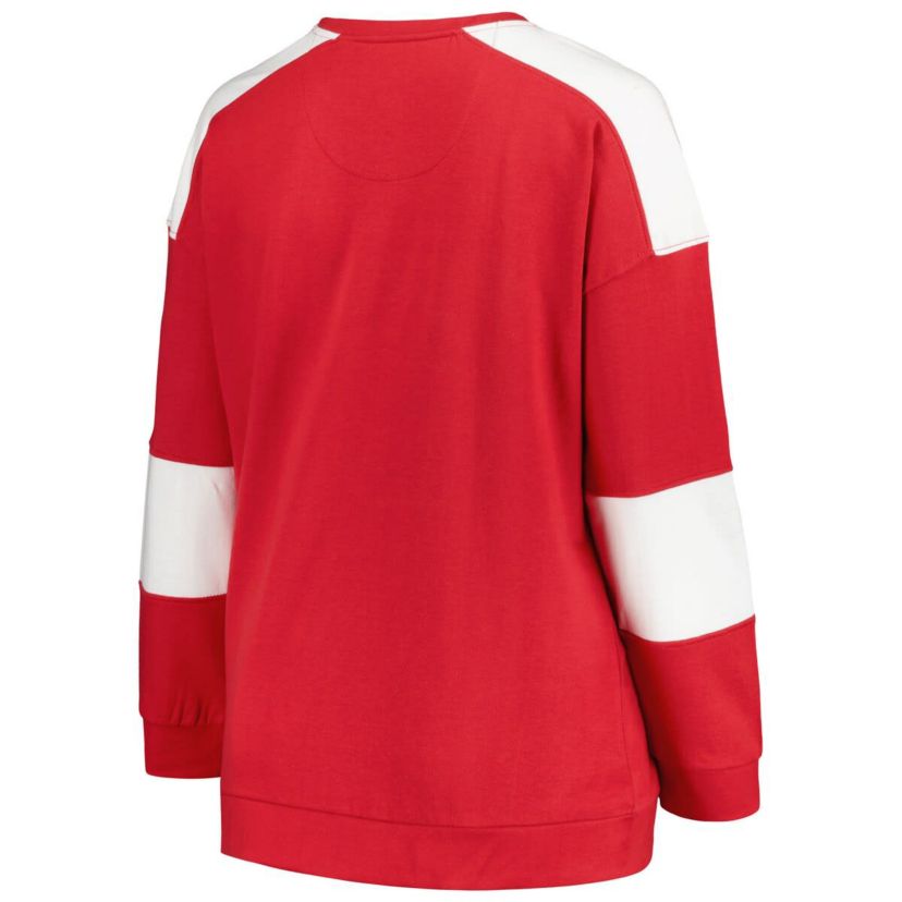 Alabama Crimson Tide NCAA Alabama Tide Plus Size Striped Pullover Sweatshirt