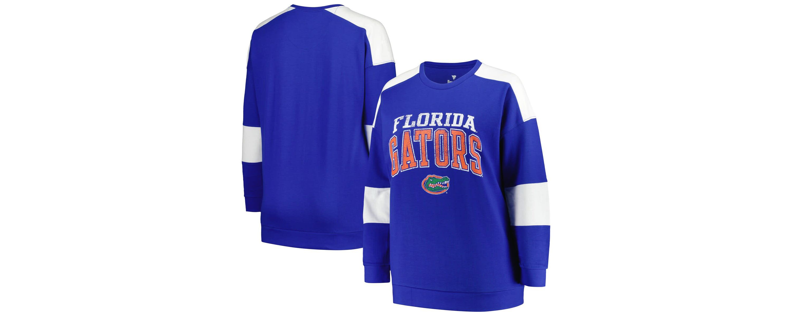NCAA Florida Gators Plus Size Striped Pullover Sweatshirt