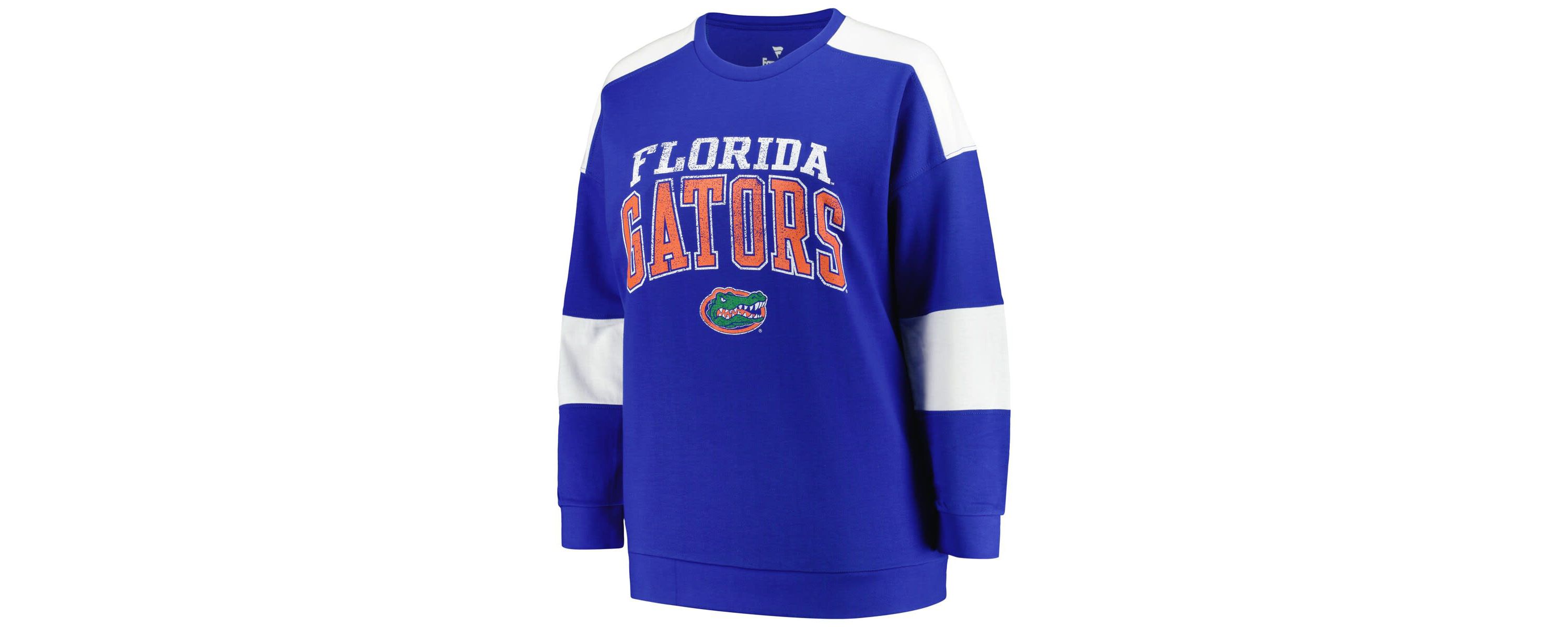 NCAA Florida Gators Plus Size Striped Pullover Sweatshirt