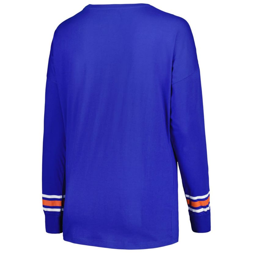 NCAA Florida Gators Plus Size Triple Script Scoop Neck Long Sleeve T-Shirt
