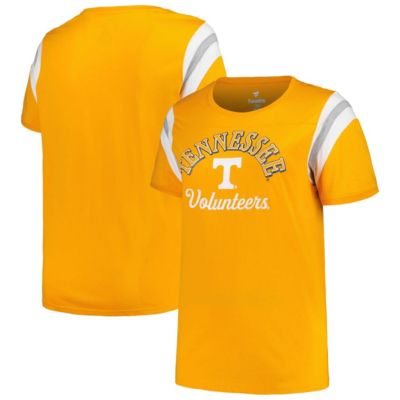 Profile NCAA Tennessee Tennessee Volunteers Plus Size Striped Tailgate Scoop Neck T-Shirt, Orange, 2X