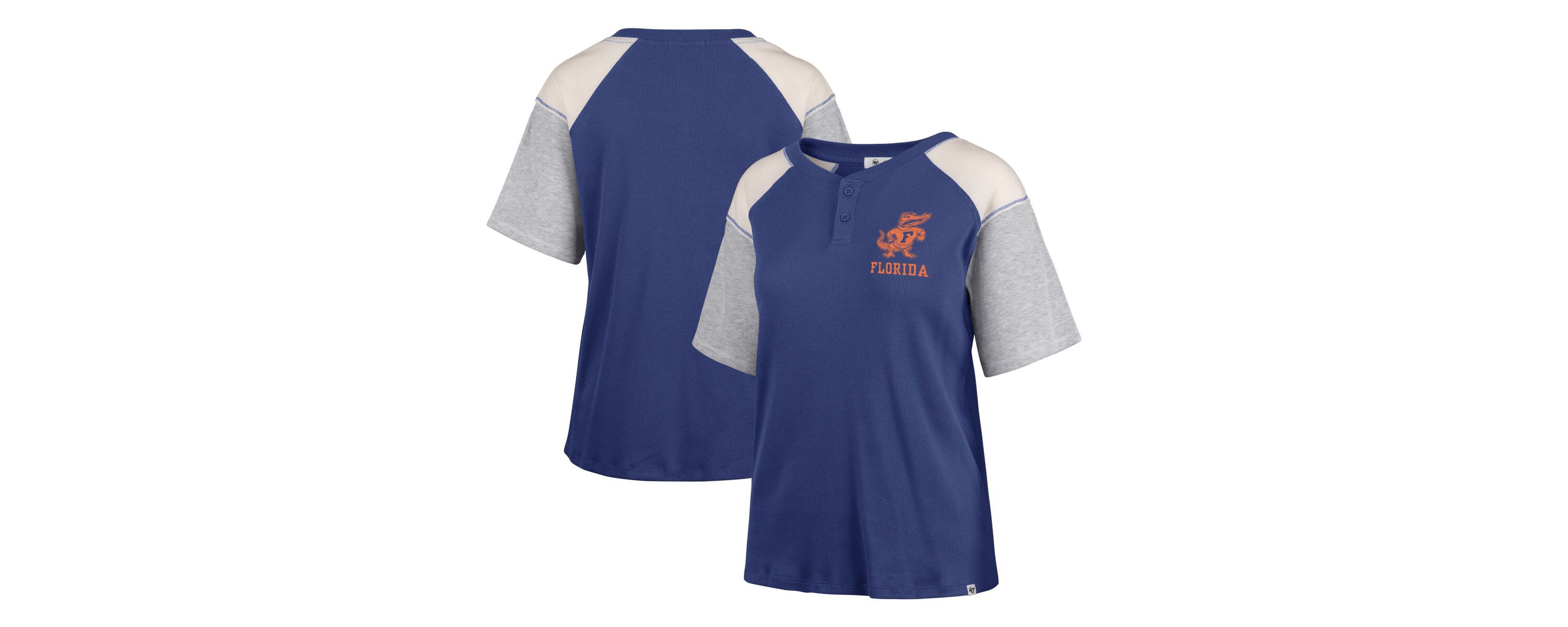 NCAA Florida Gators Underline Harvey Colorblock Raglan Henley T-Shirt