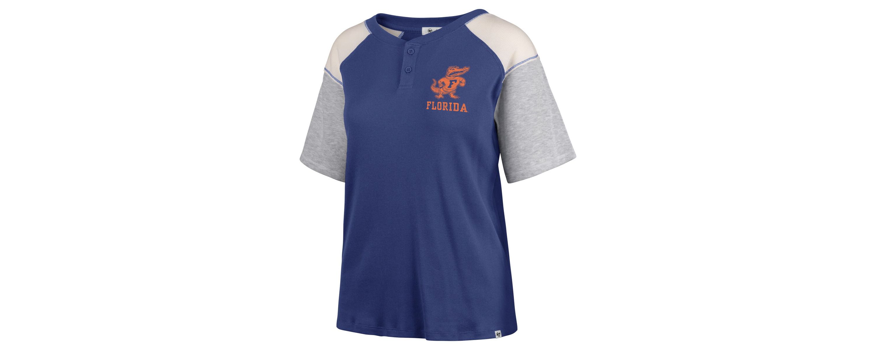 NCAA Florida Gators Underline Harvey Colorblock Raglan Henley T-Shirt