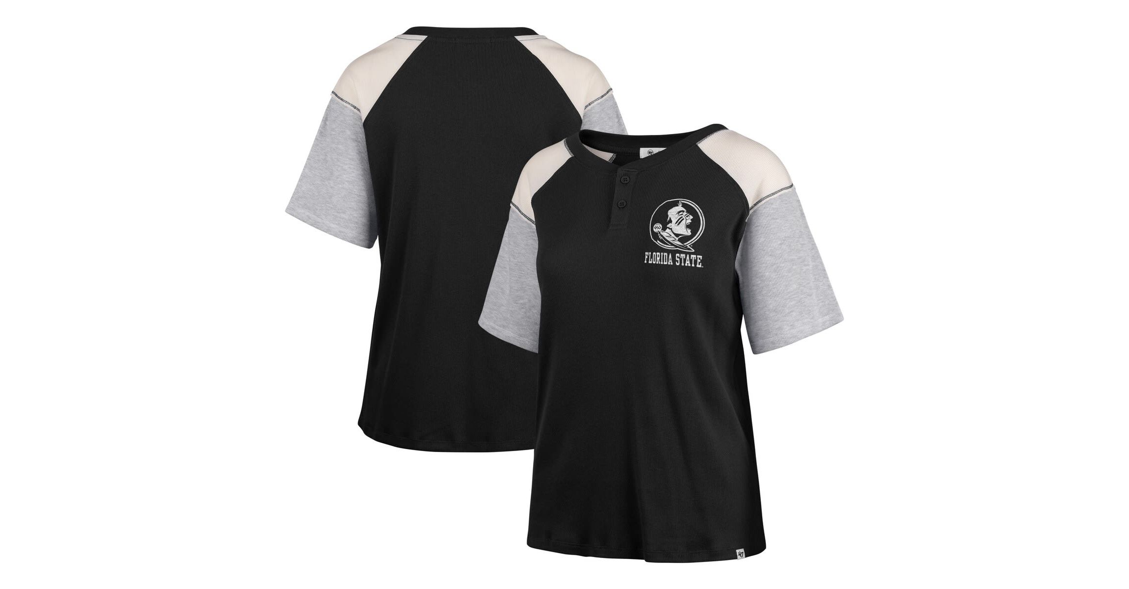 NCAA Florida State Seminoles Underline Harvey Colorblock Raglan Henley T-Shirt