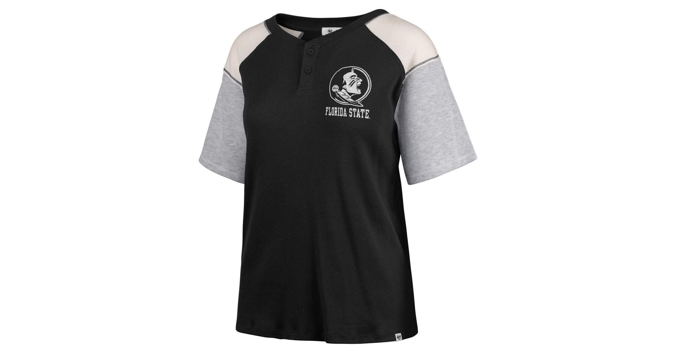 NCAA Florida State Seminoles Underline Harvey Colorblock Raglan Henley T-Shirt