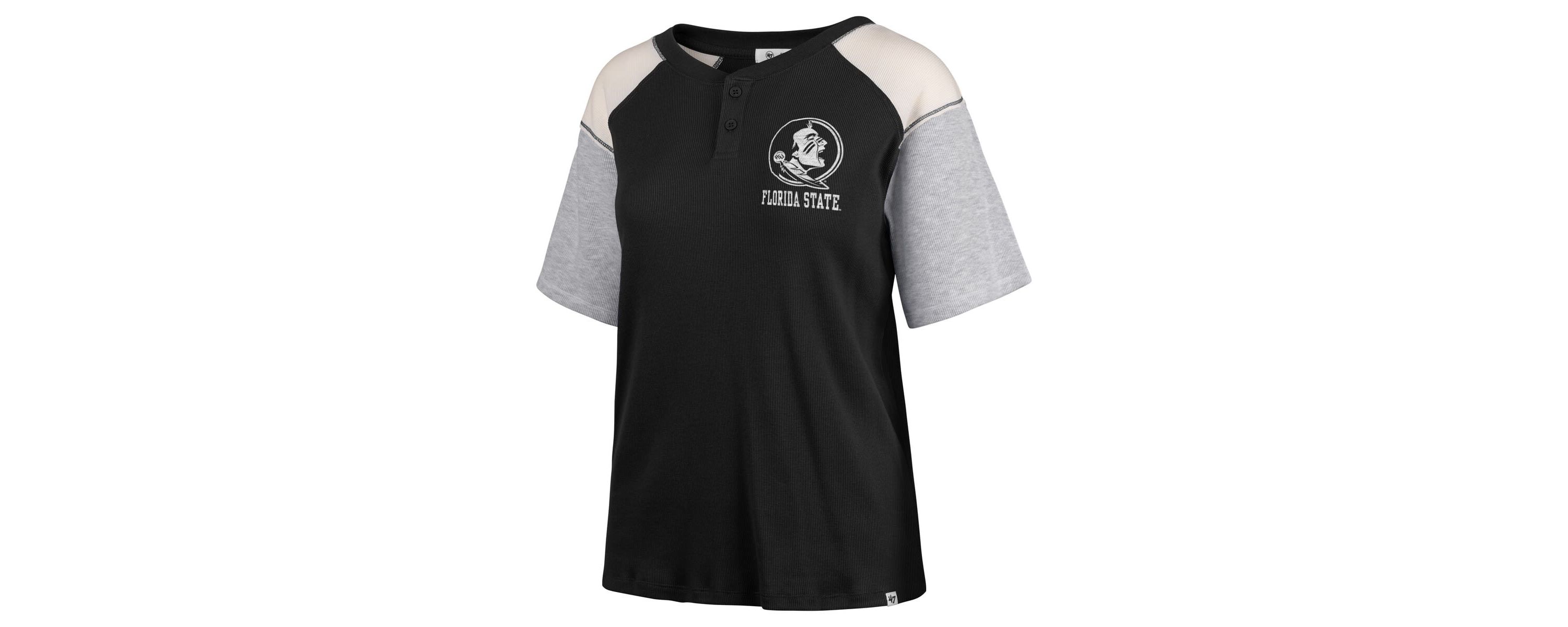 NCAA Florida State Seminoles Underline Harvey Colorblock Raglan Henley T-Shirt