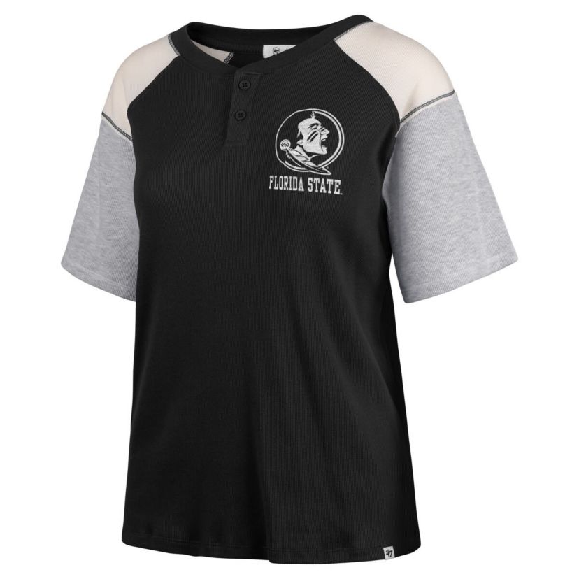 NCAA Florida State Seminoles Underline Harvey Colorblock Raglan Henley T-Shirt