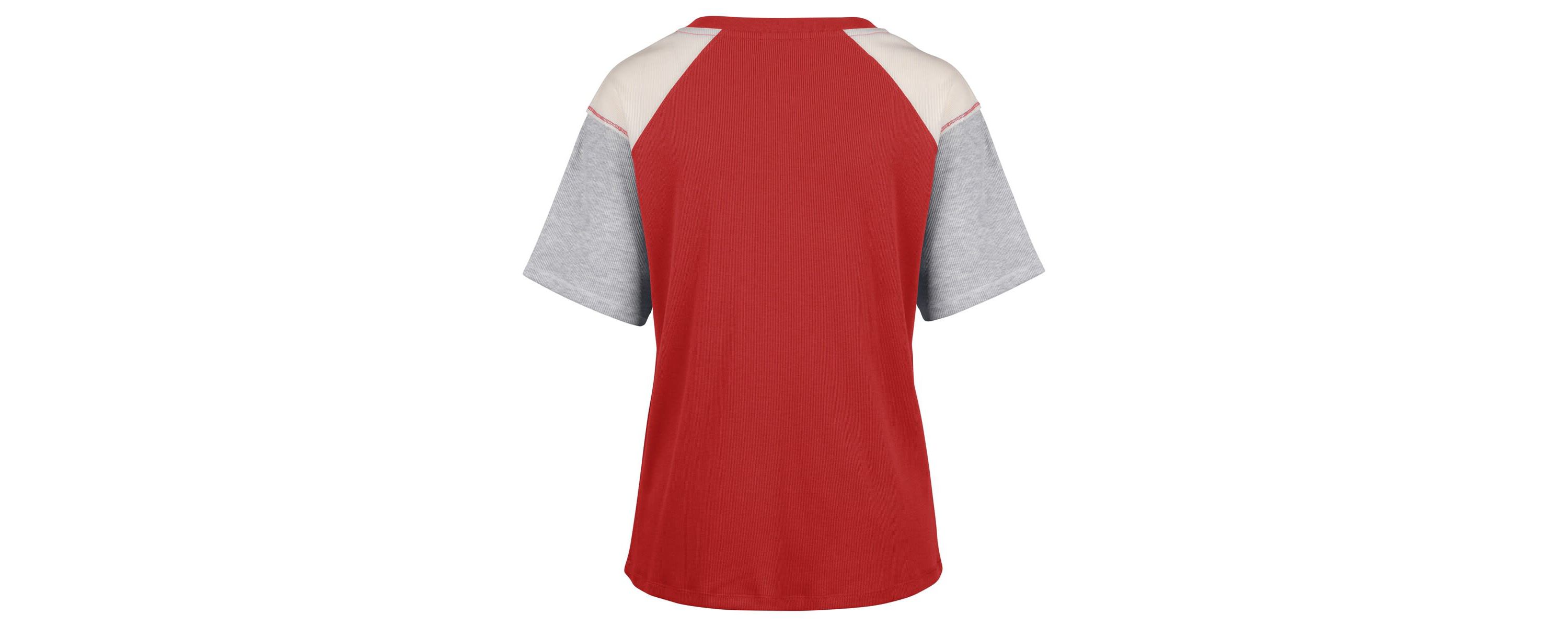 NCAA Georgia Bulldogs Underline Harvey Colorblock Raglan Henley T-Shirt