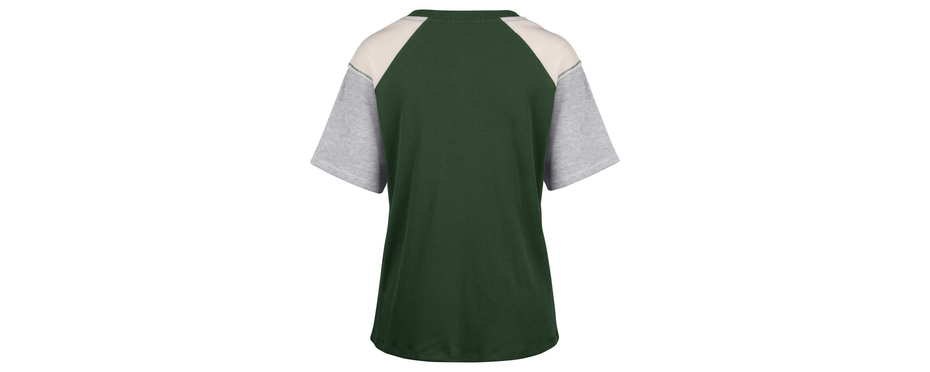 NCAA Michigan State Spartans Underline Harvey Colorblock Raglan Henley T-Shirt