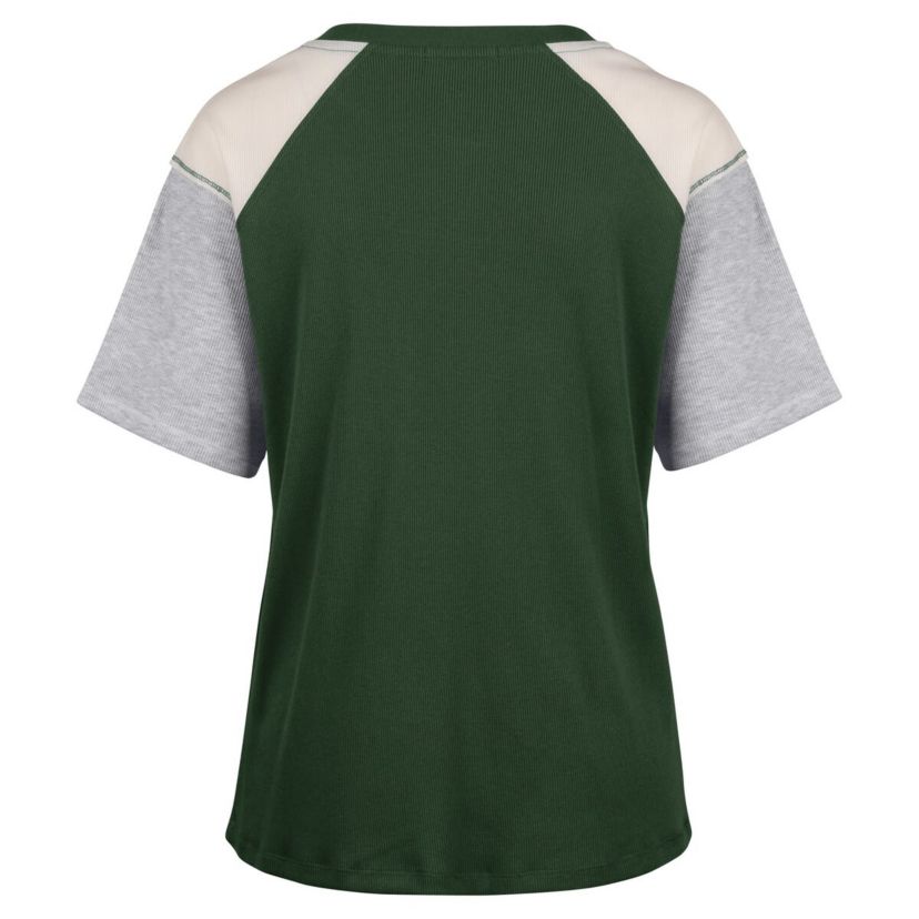 NCAA Michigan State Spartans Underline Harvey Colorblock Raglan Henley T-Shirt