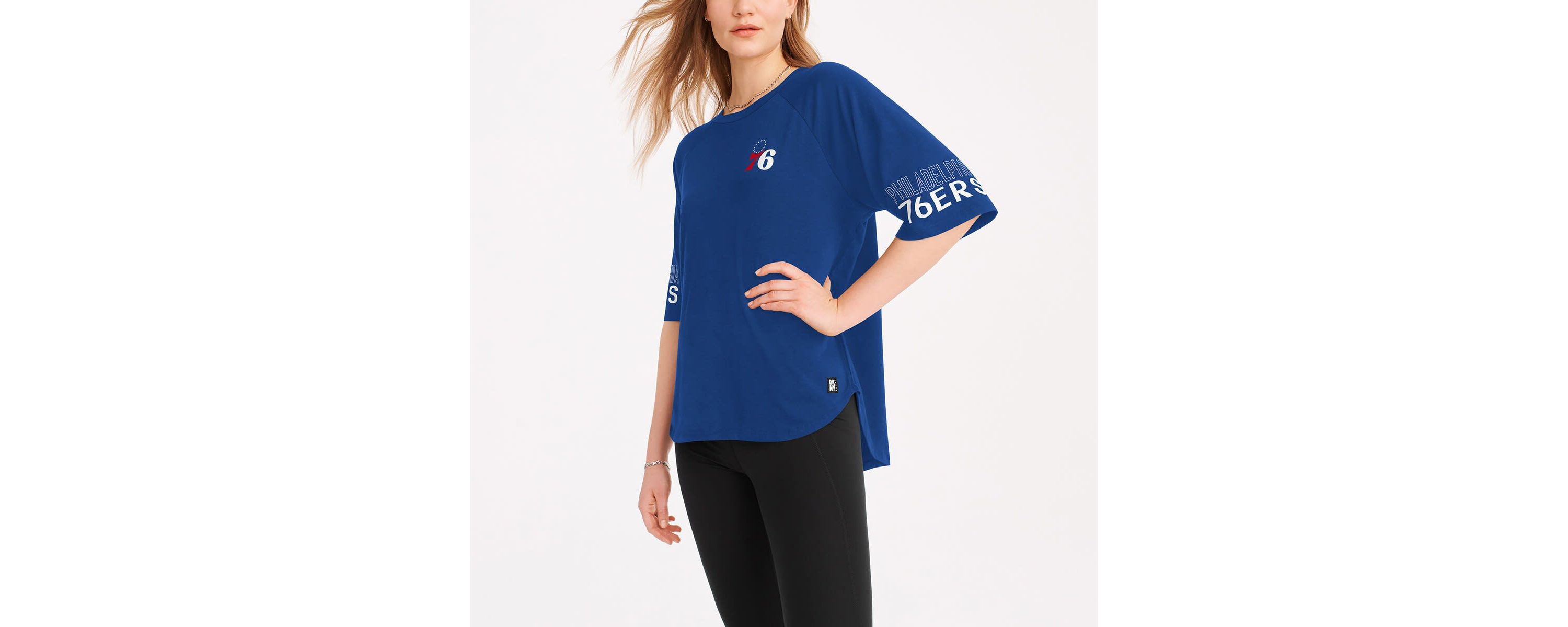 NBA Philadelphia 76ers Diana Raglan Tri-Blend Oversized T-Shirt