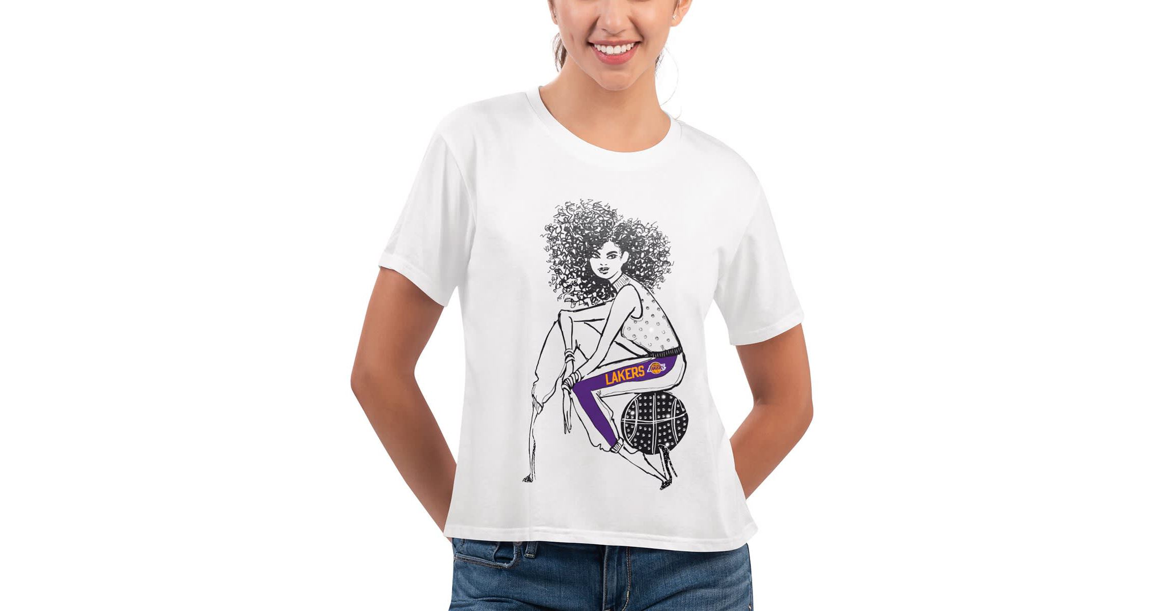 NBA Los Angeles Lakers Play the Ball Cropped T-Shirt