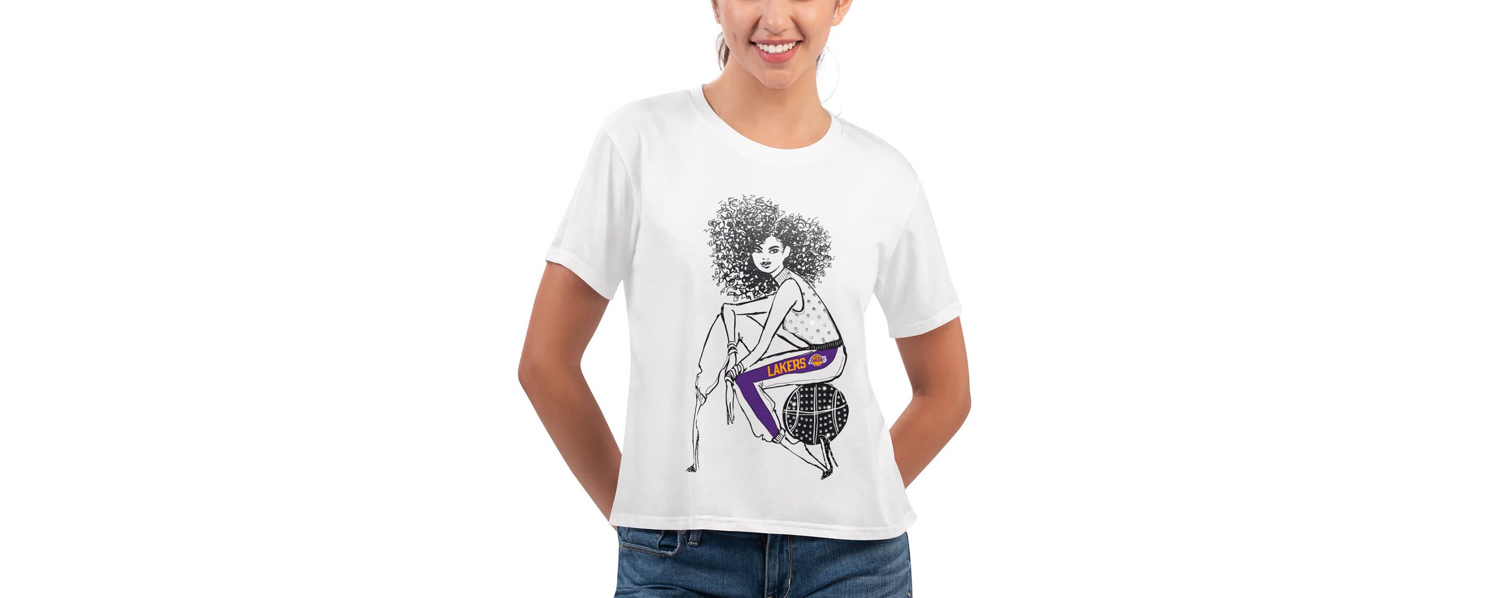 NBA Los Angeles Lakers Play the Ball Cropped T-Shirt