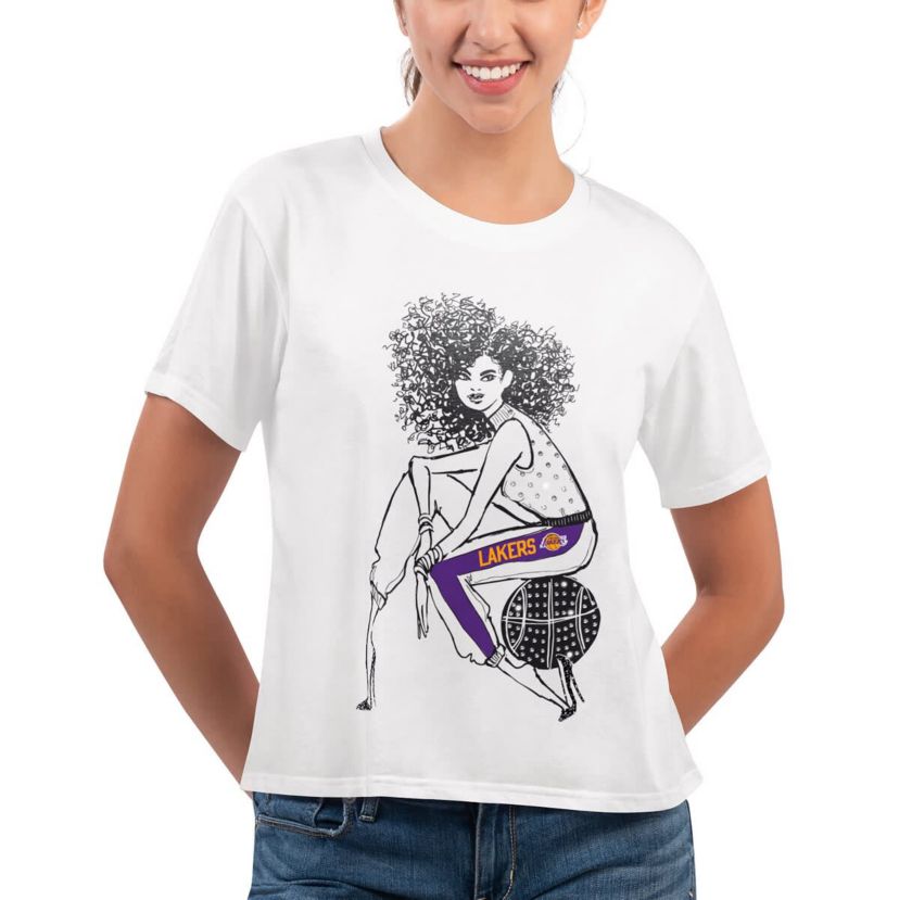 NBA Los Angeles Lakers Play the Ball Cropped T-Shirt