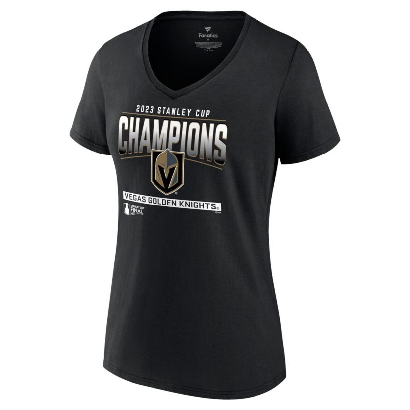 NHL Fanatics Vegas Golden Knights 2023 Stanley Cup s Signature Roster V-Neck T-Shirt
