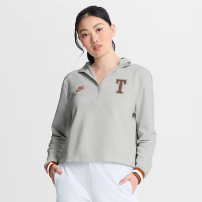 NCAA Nike Texas Longhorns Legacy Dri-FIT Half-Zip Sweatshirt, Gray, XL