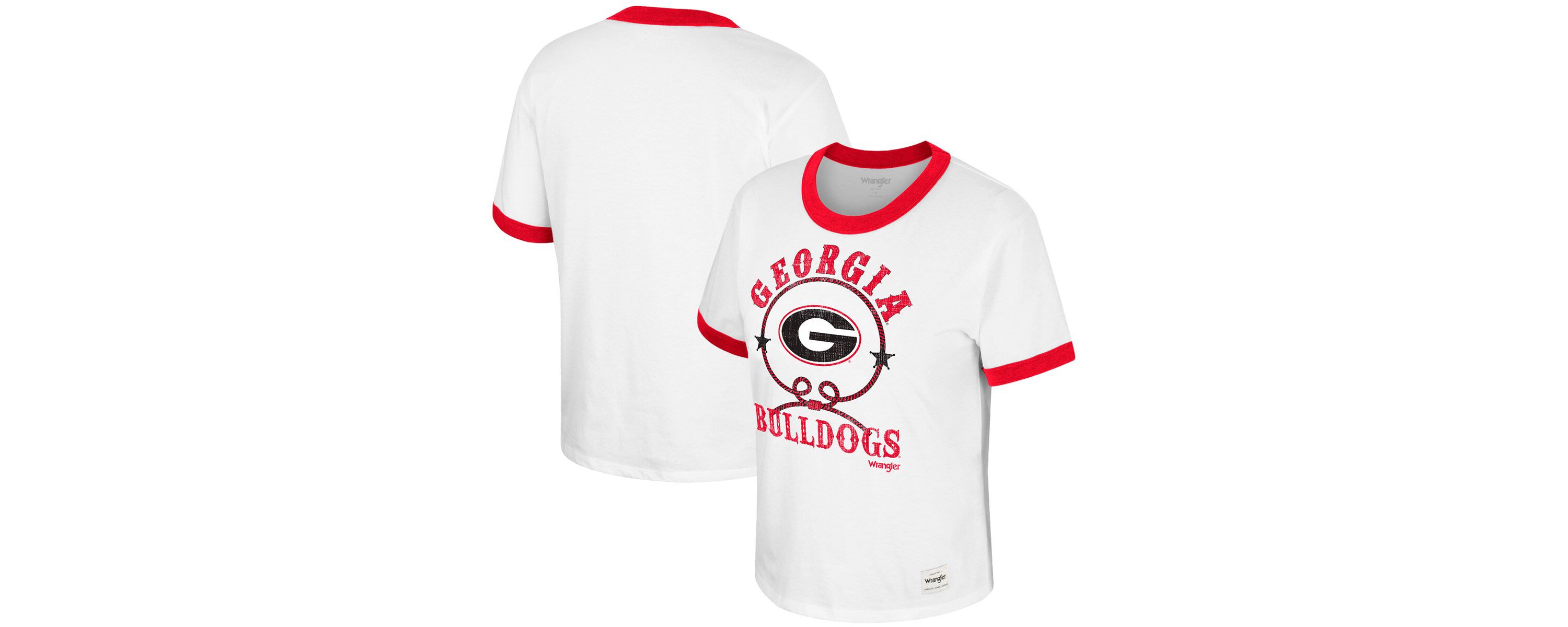 NCAA x Wrangler Georgia Bulldogs Freehand Ringer T-Shirt