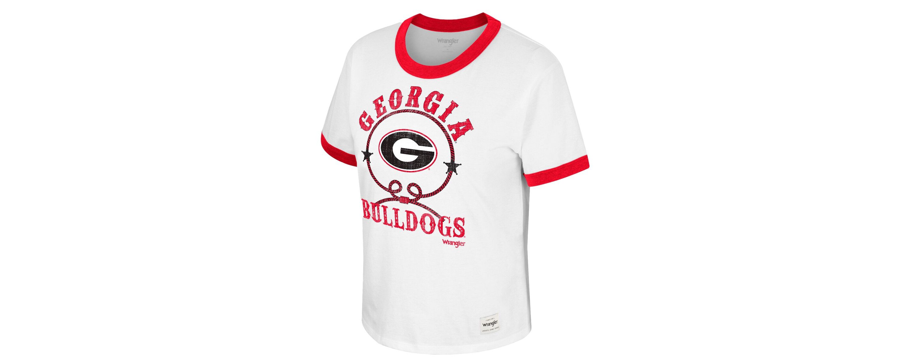 NCAA x Wrangler Georgia Bulldogs Freehand Ringer T-Shirt