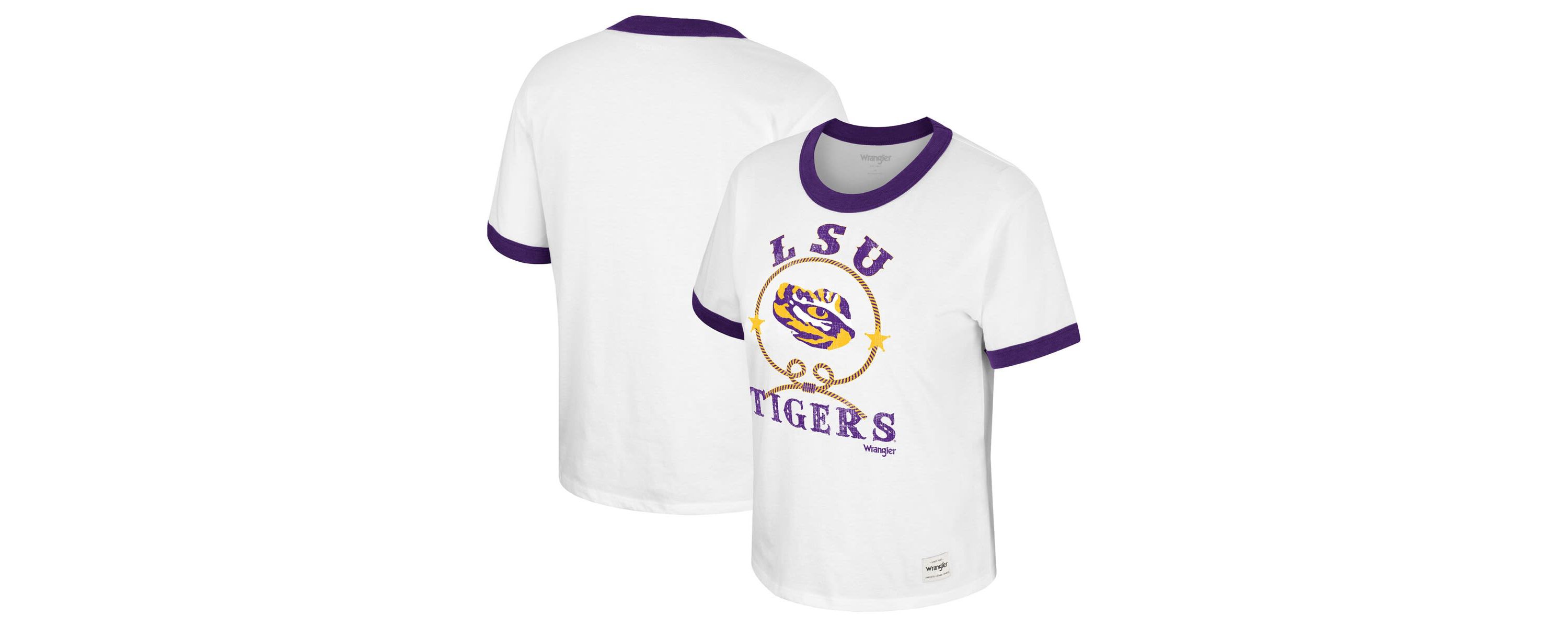 NCAA x Wrangler LSU Tigers Freehand Ringer T-Shirt