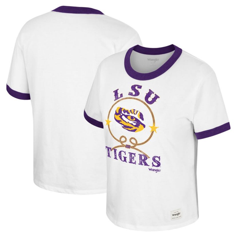 NCAA x Wrangler LSU Tigers Freehand Ringer T-Shirt