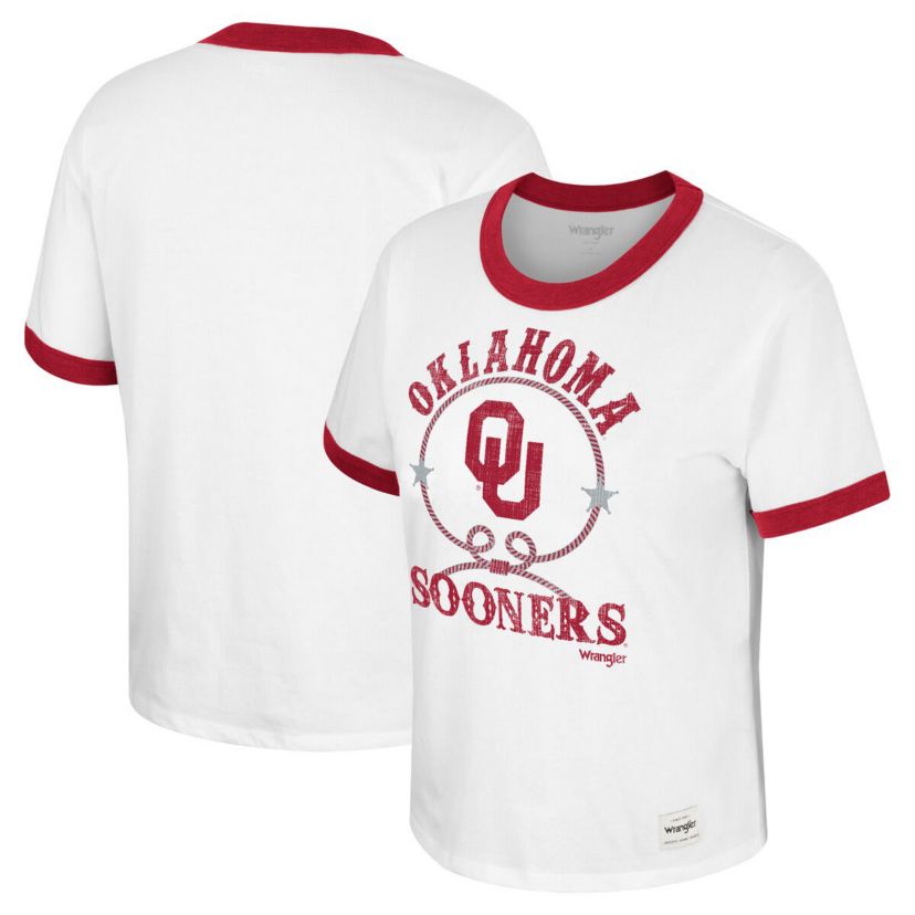 NCAA x Wrangler Oklahoma Sooners Freehand Ringer T-Shirt