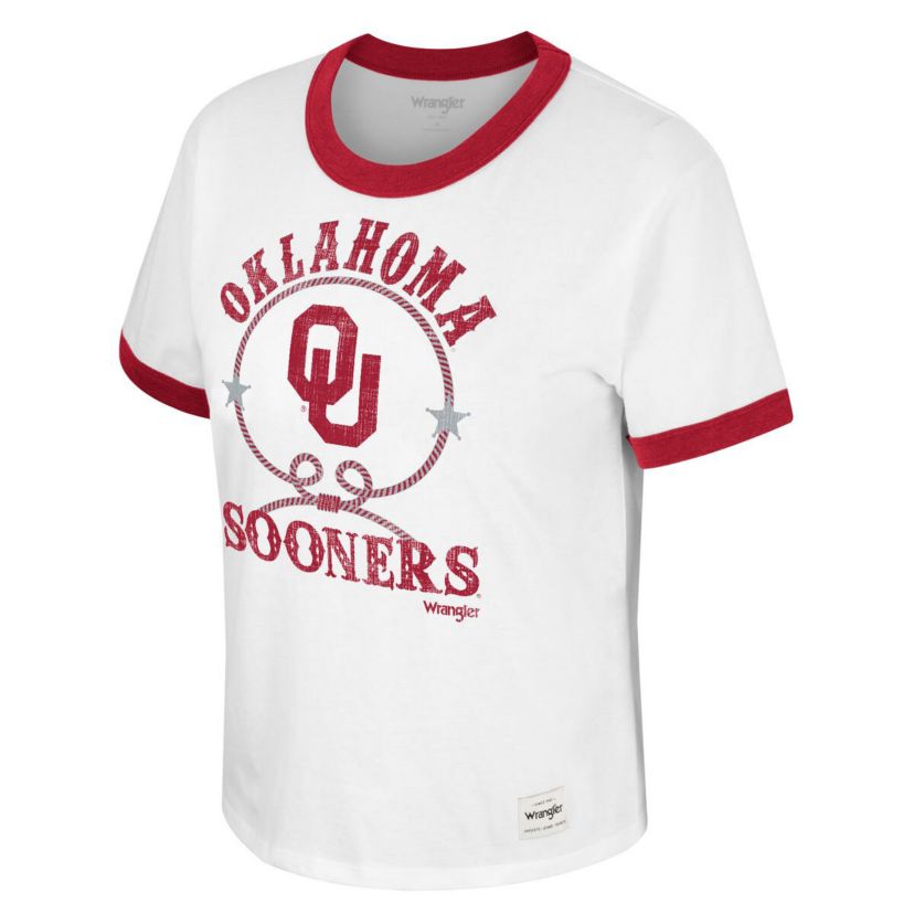 NCAA x Wrangler Oklahoma Sooners Freehand Ringer T-Shirt