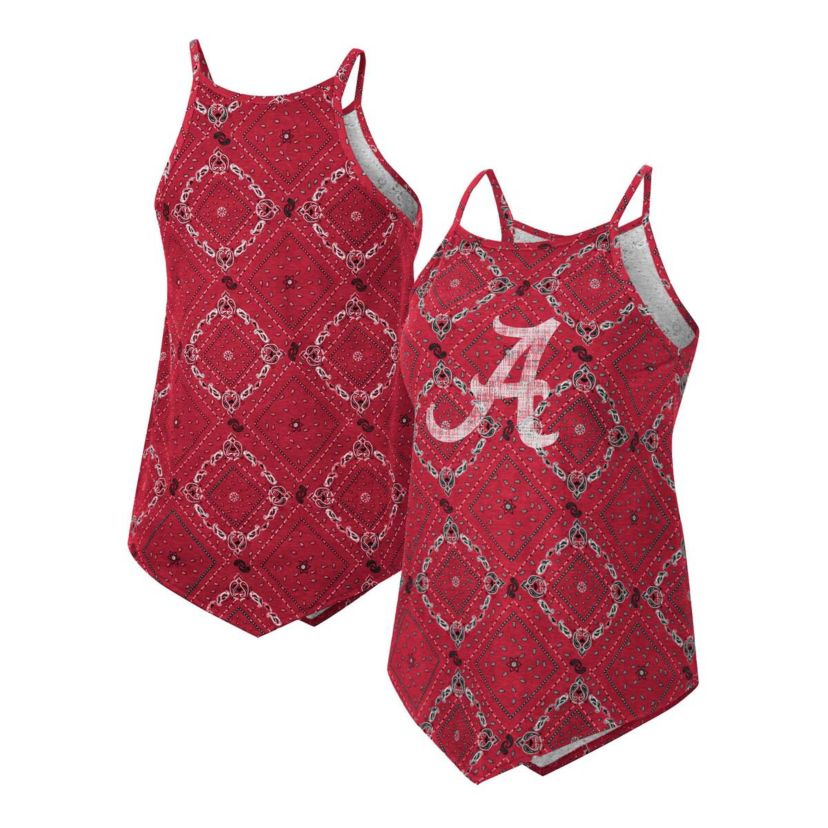 Alabama Crimson Tide NCAA x Wrangler Alabama Tide Bandana Tank Top