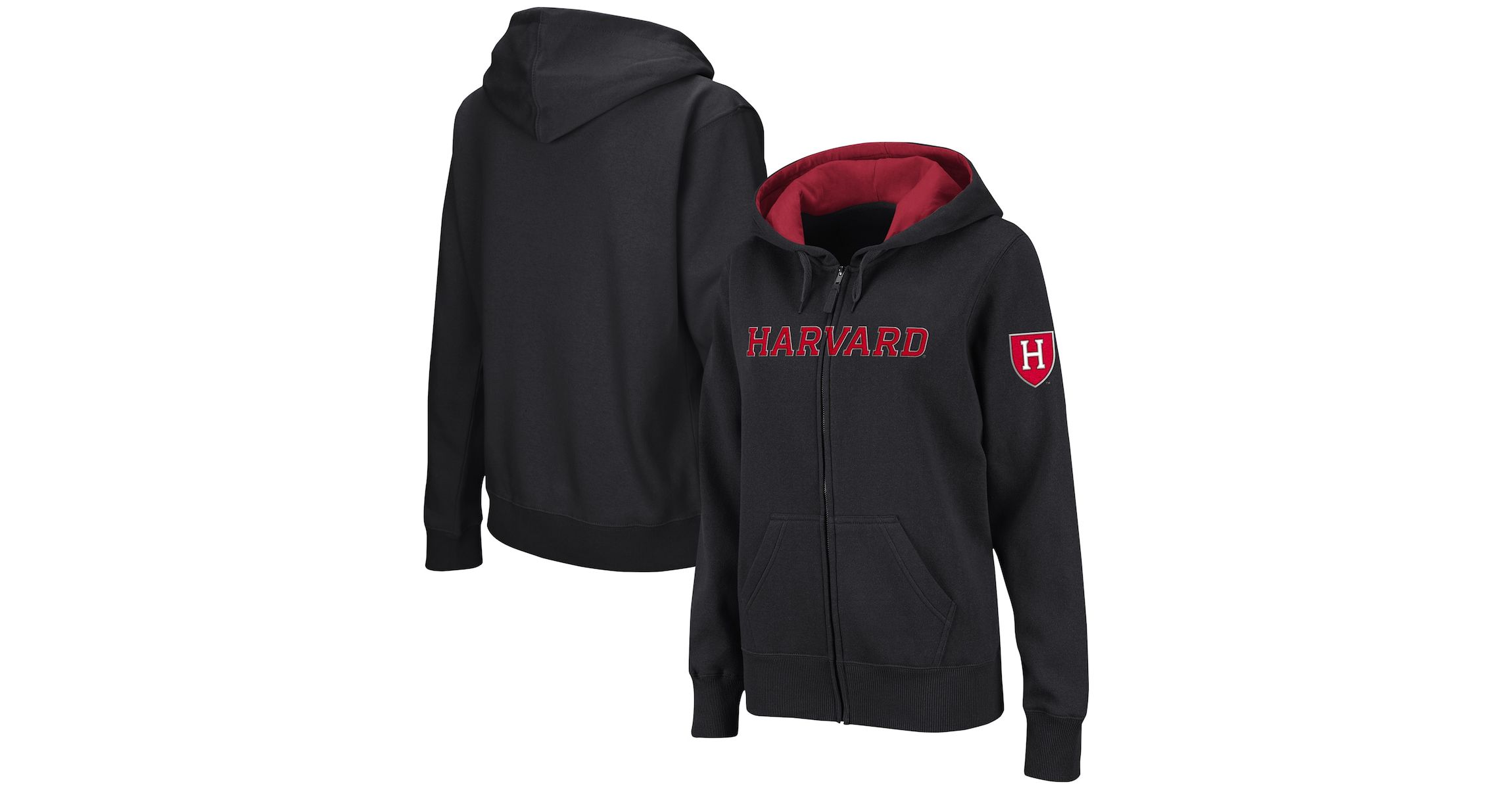 Harvard Crimson NCAA Harvard Arched Name Full-Zip Hoodie