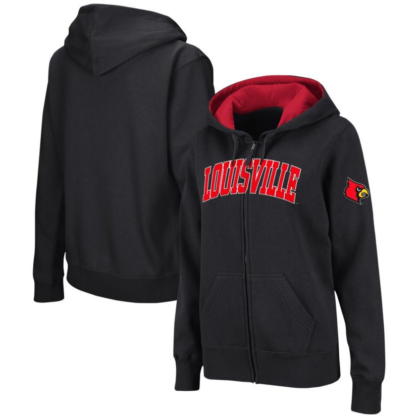NCAA Louisville Cardinals Arched Name Full-Zip Hoodie