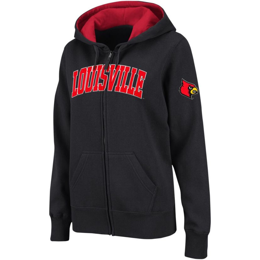 NCAA Louisville Cardinals Arched Name Full-Zip Hoodie