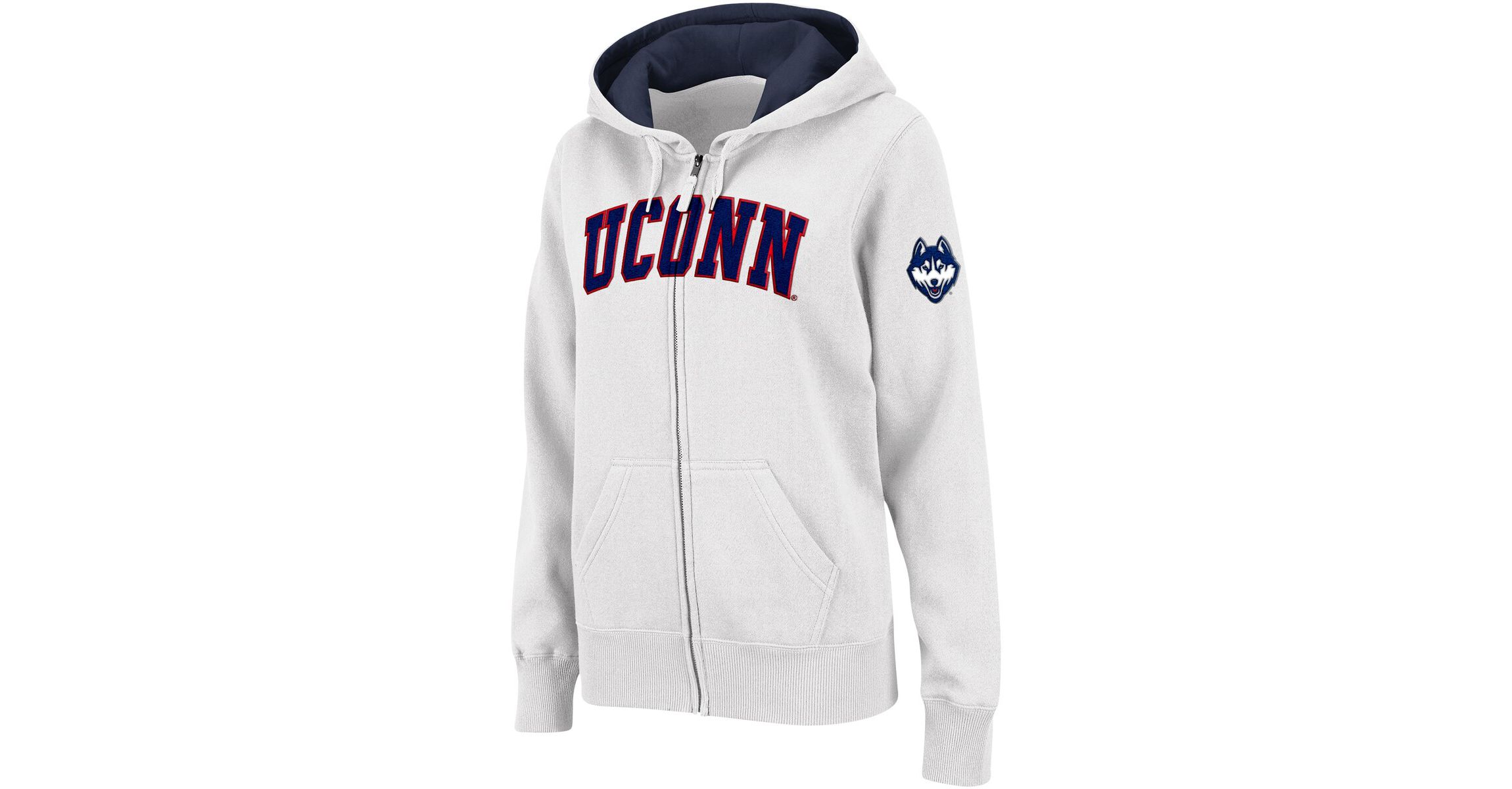 Connecticut Huskies NCAA UConn Huskies Arched Name Full-Zip Hoodie