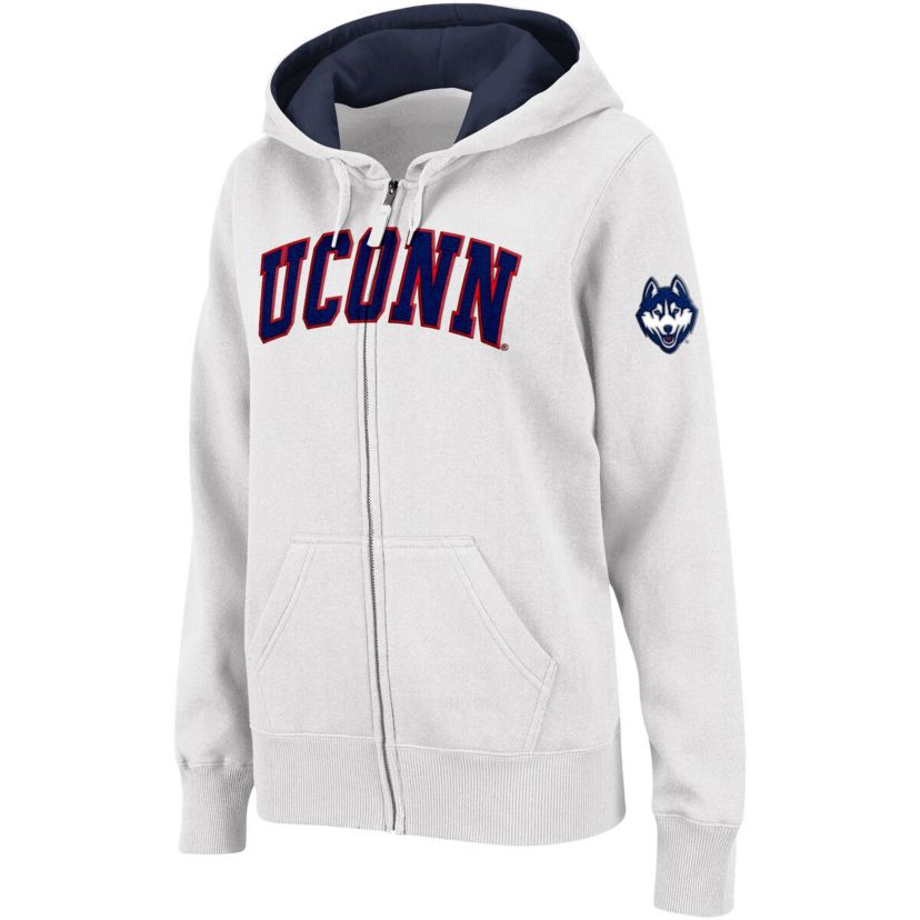 Connecticut Huskies NCAA UConn Huskies Arched Name Full-Zip Hoodie