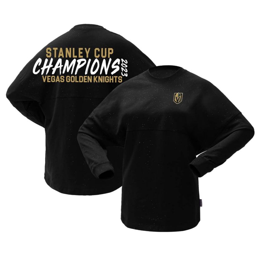 NHL Fanatics Vegas Golden Knights 2023 Stanley Cup s Sparkle Long Sleeve T-Shirt